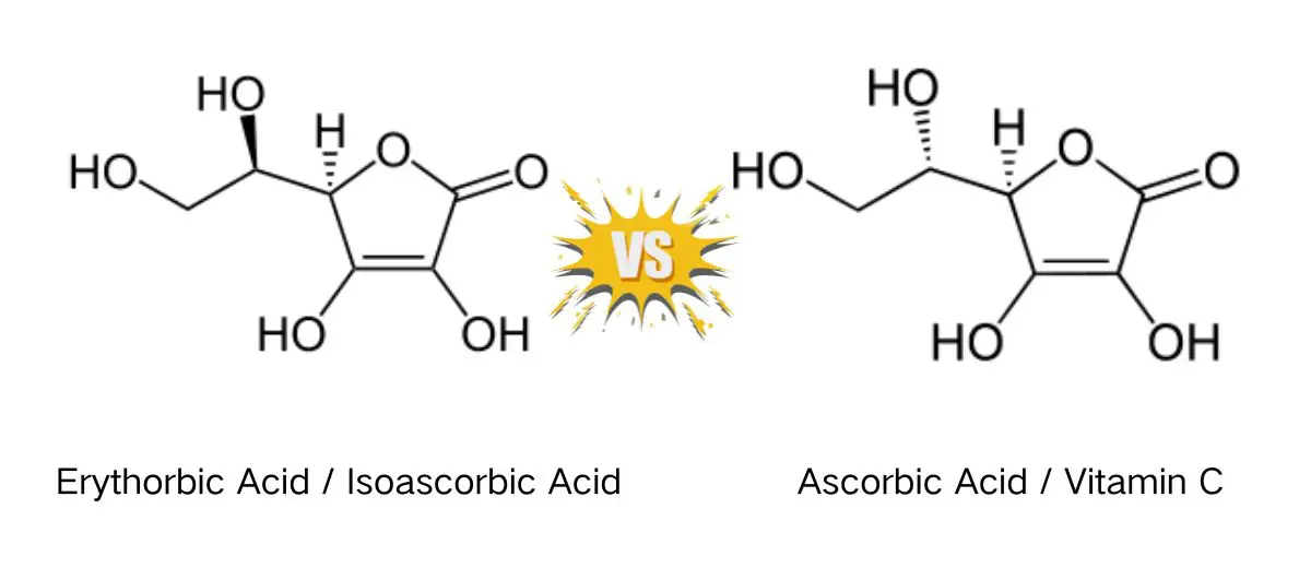 Erythorbic Acid VS Ascorbic Acid Acido eritorbico VS acido ascorbico