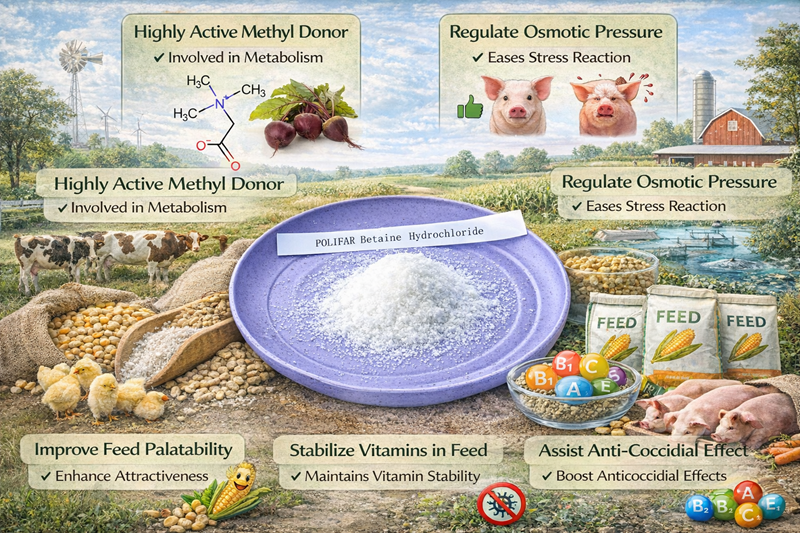 Il ruolo principale della betaina negli additivi per mangimi