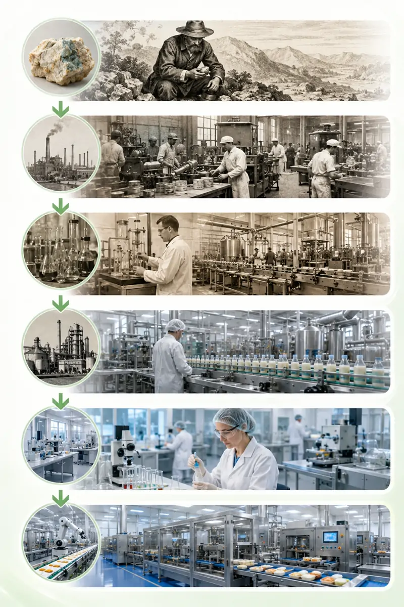 La storia dello sviluppo del fosfato